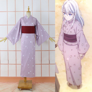 温泉漫漫一鬼灭小梅妓夫太郎之刃cos和服女装浴衣绿条纹定制尾款