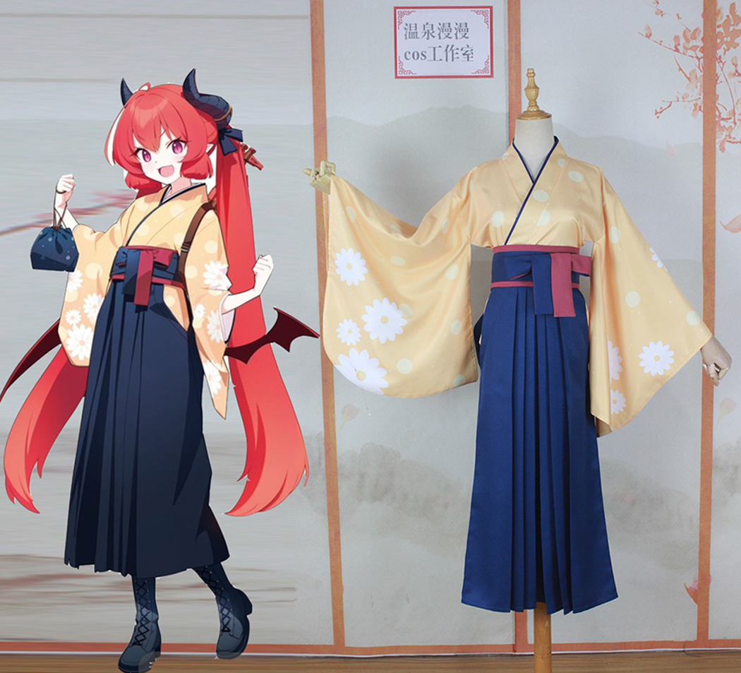 温泉漫漫一 蔚蓝档案赤司淳子cos和服毕业式二尺袖裤定制AK正月