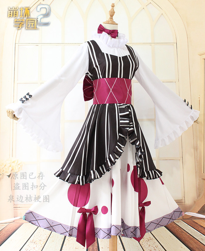 崩坏学园2 新世界boss 柯萝伊 剧场 提琴圆点洋装cosplay礼服