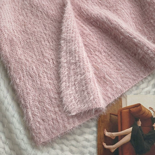 Демисезонный розовый трикотажный лонгслив, куртка, в корейском стиле, эффект подтяжки