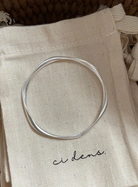 S925纯银莫比乌斯扭纹手镯女韩国小众设计高级感ins风手环