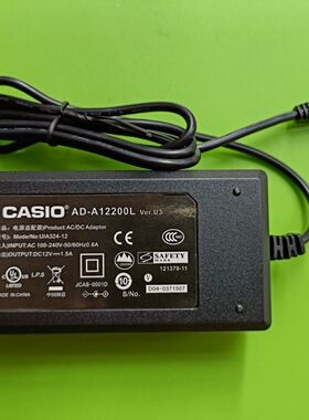 卡西欧12V1.5A电钢琴电子琴ep-s130 PX-5SWE CT-X3100电源适配器