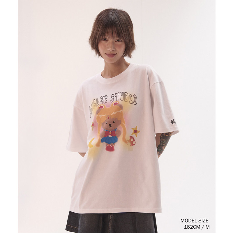 ambler短袖棉宽松圆领印花男女款