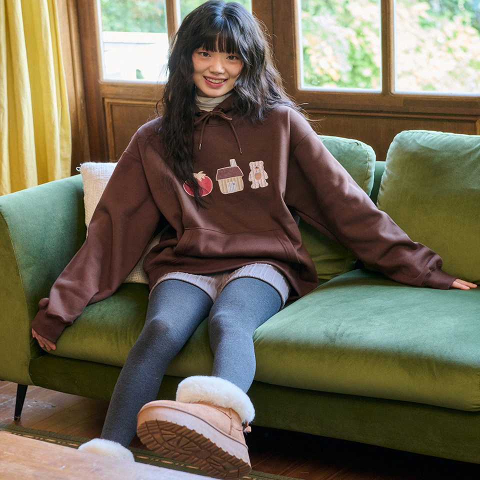 ambler连帽宽松加绒长袖男女卫衣