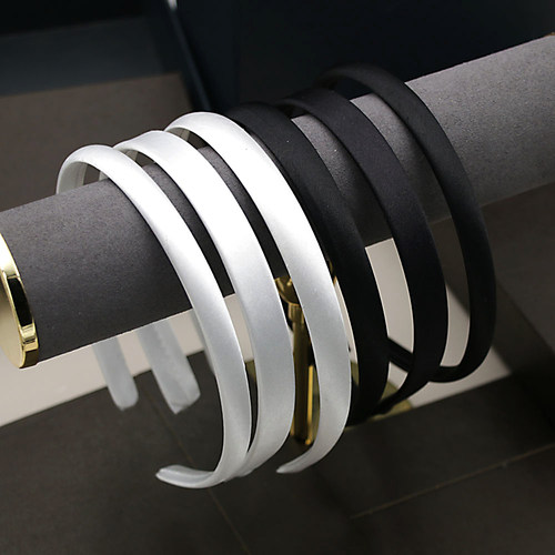 diy手工发箍女黑色白色全包布塑料头箍基础厚实耐用饰品配件材料