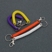 创意伸缩防丢挂绳钥匙扣老年儿童手机链拉伸彩色弹力绳男女弹簧绳