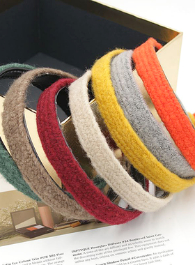 发箍女气质时尚毛绒头箍窄边宽边压发箍防滑外带网红发卡盘发饰品