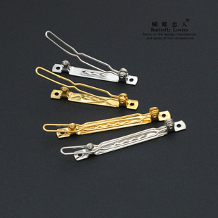 边夹金色银色青蛙夹青蛙扣夹头饰diy发饰品配件发卡简约一字发夹