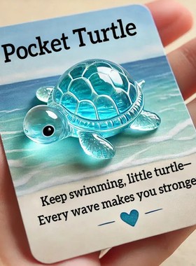 爆款 Pocket Hug Turtle Pocket 拥抱乌龟情感卡片