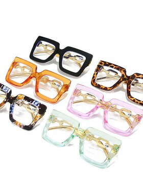 Womens Oversized Square Chain Reading Glasses女士眼镜