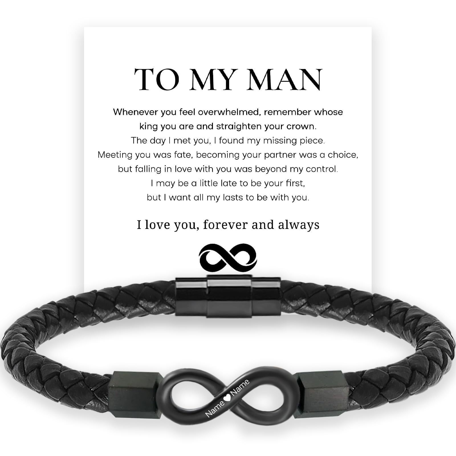 新品 To My Man - Infinity Personalized Bracelet 个性手链