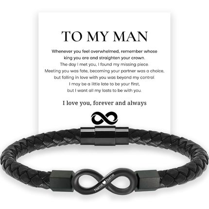 新品 To My Man - Infinity Personalized Bracelet 个性手链