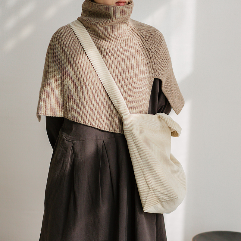 paleMoon温暖灯芯绒手提斜挎大包