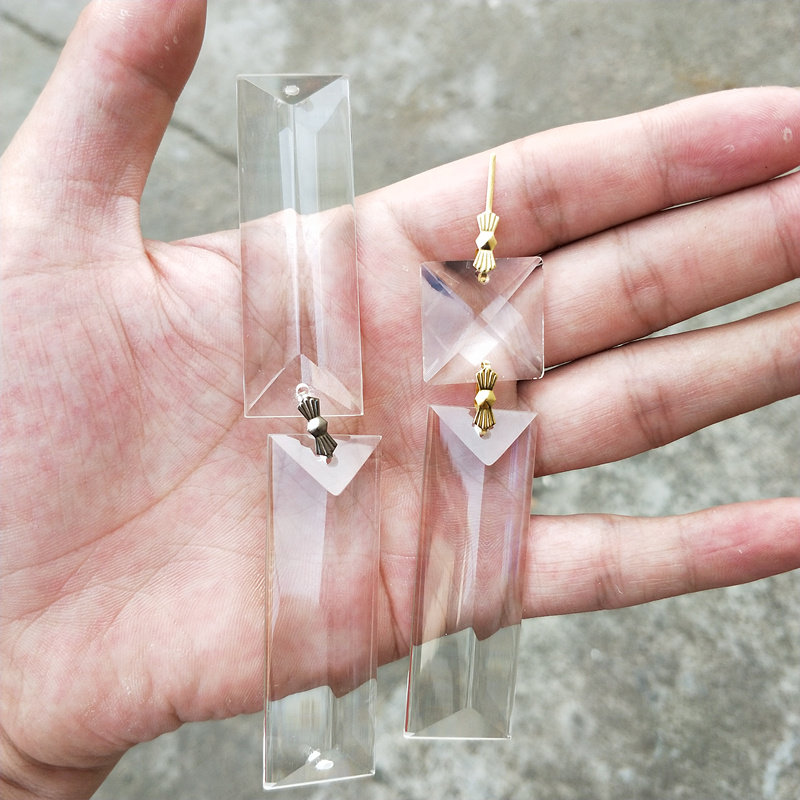 CRYSTAL LAMP ACCESSORIES BUTTERFLY BUCKLE HANGING PIN CONNECTOR CRYSTAL OCTAGONAL BEAD LONG TRIANGLE STRIP LIGHTING PENDANT CONNECTION BUCKLE