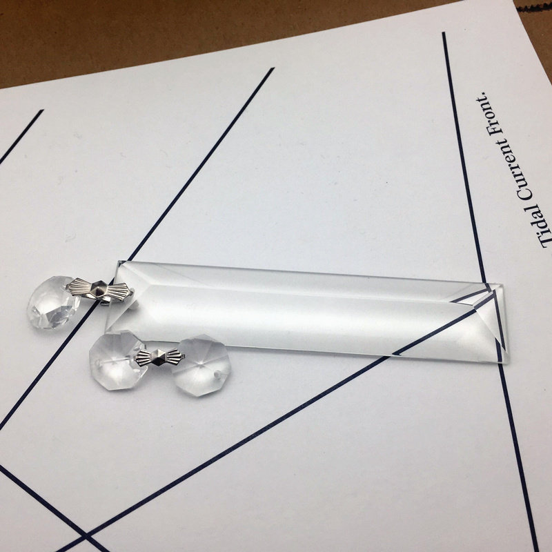 CRYSTAL LAMP ACCESSORIES BUTTERFLY BUCKLE HANGING PIN CONNECTOR CRYSTAL OCTAGONAL BEAD LONG TRIANGLE STRIP LIGHTING PENDANT CONNECTION BUCKLE