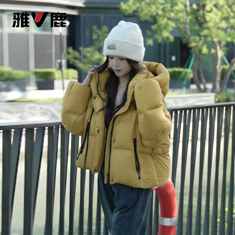 2026年女新款羽绒服宽松型连帽秋冬韩版女装纯色潮流时尚