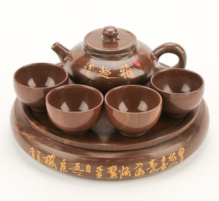 泰山木鱼石茶壶 功夫 茶具山东特产商务礼品 雅趣壶