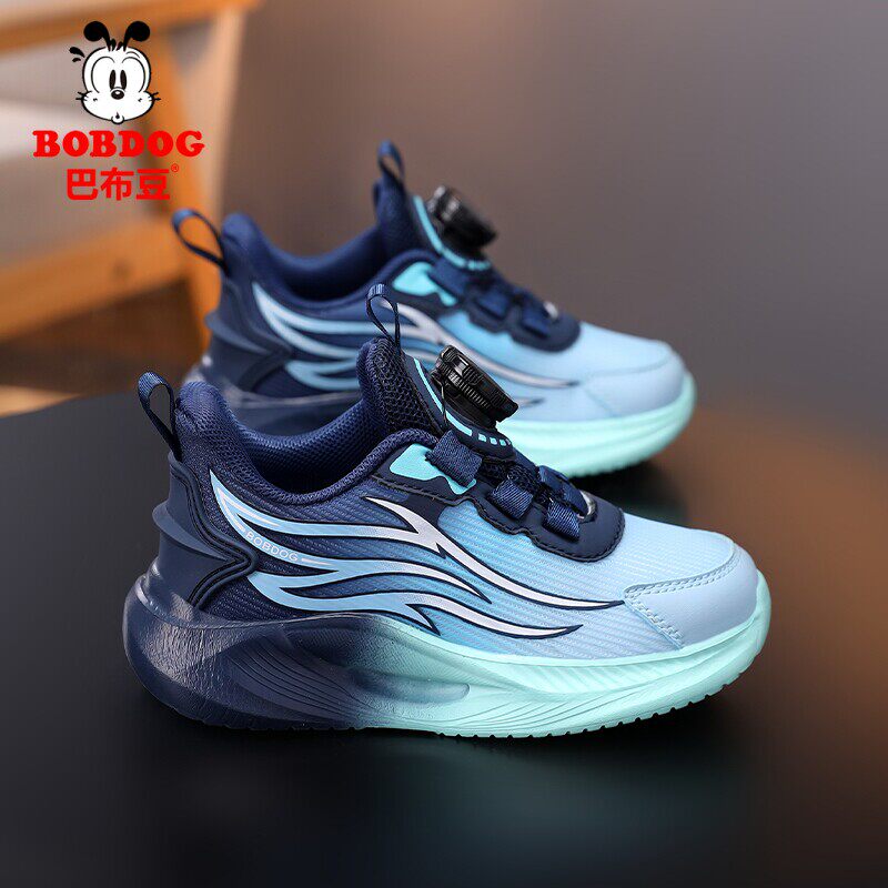 巴布豆童鞋男童运动鞋2026春秋新款轻便透气跑步鞋子男孩儿童网鞋