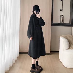 高级感灰色双面羊绒大衣女2024新款秋冬季显瘦气质韩版羊毛大衣女