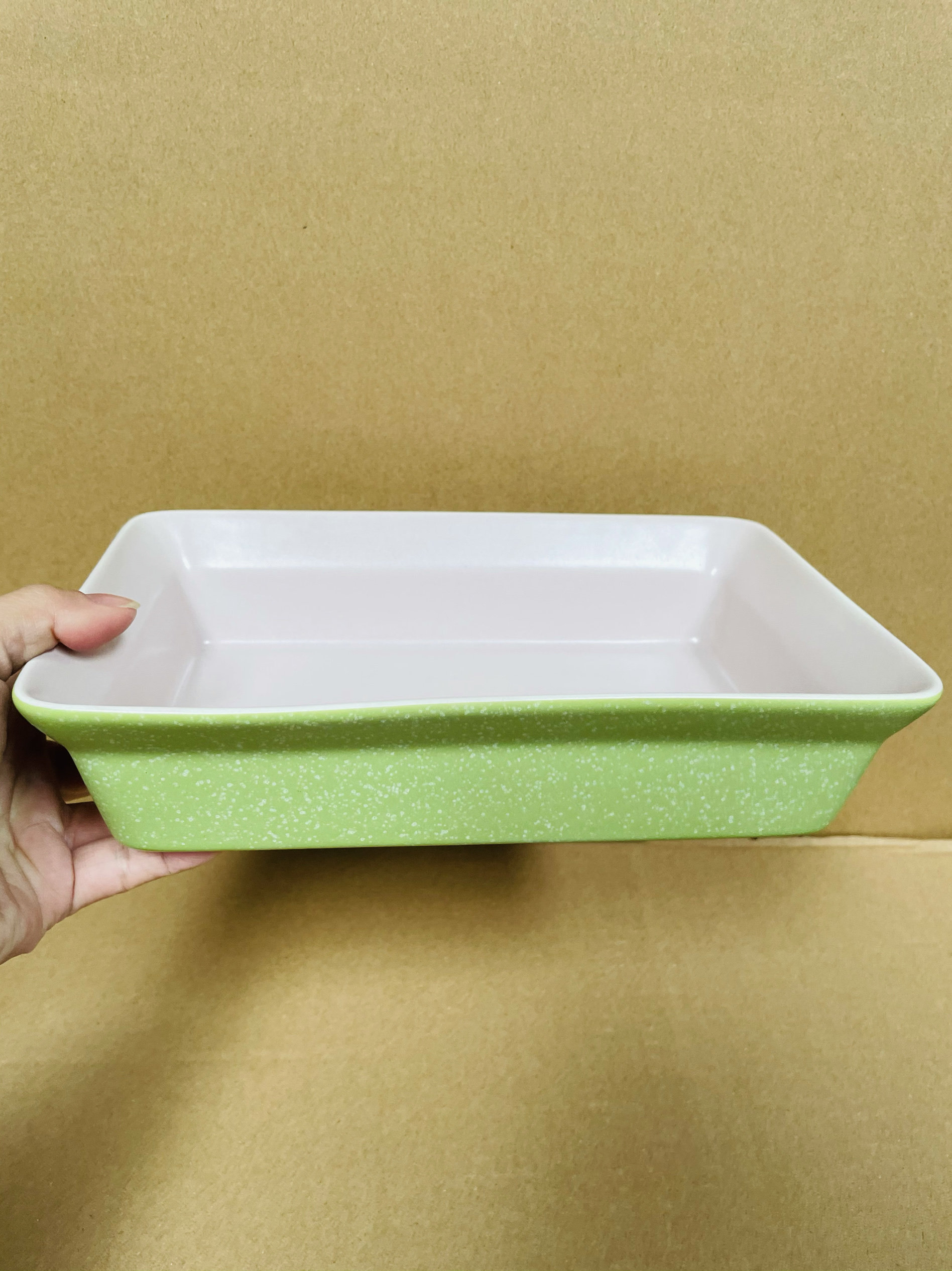 出口外贸长方陶瓷烤盘焗饭盘烤鱼盘烘培烤盘商用长方形菜盘份数盘