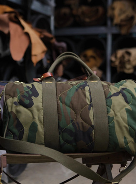 加厚帆布迷彩手提旅行包单肩斜挎大容量休闲包