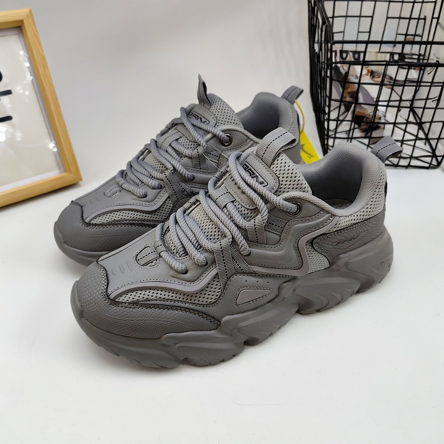 男鞋2025秋季新款跑步鞋潮牌运动鞋青少年高级感厚底老爹鞋休闲鞋,流行男鞋,老爹鞋,淘宝优惠券,粉丝福利购,淘宝优惠卷