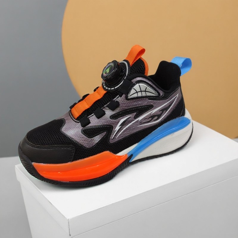 帮登冬季新款二棉运动鞋加绒保暖超轻防滑男童防水皮面纽扣篮球鞋