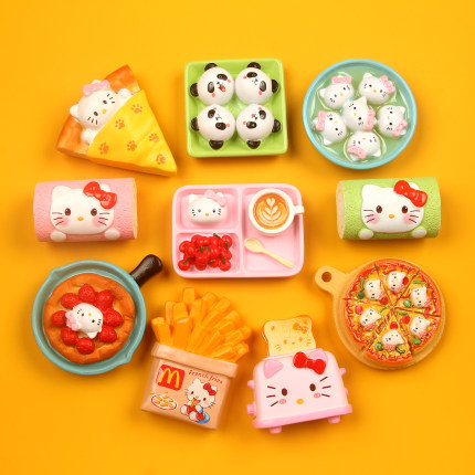 2026新款3D立体创意仿真食玩卡通小猫树脂冰箱贴磁贴家居装饰礼品