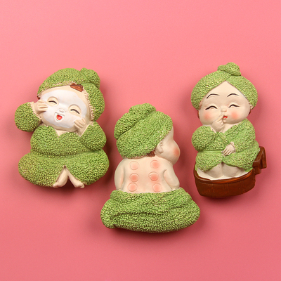 创意3D立体可爱卡通小妞冰箱贴