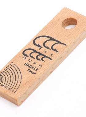MAXCATCH 飞钓绑制工具 木质羽毛尺 Fly tying Hackle Gauge FTHG