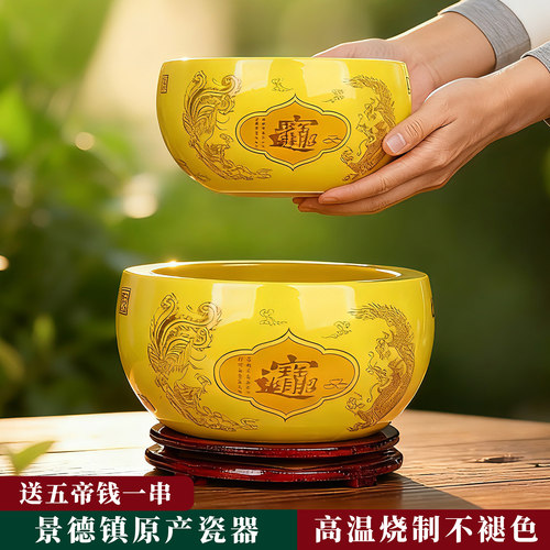 招财进宝聚宝盆家用开业装饰品
