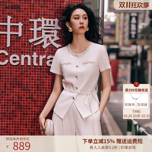 曼诺比菲商场同款2026夏季复古通勤显瘦小香风短外套女SHJG124122