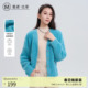 外套上衣女 曼诺比菲春秋慵懒风简约V领毛织开衫 慵懒风