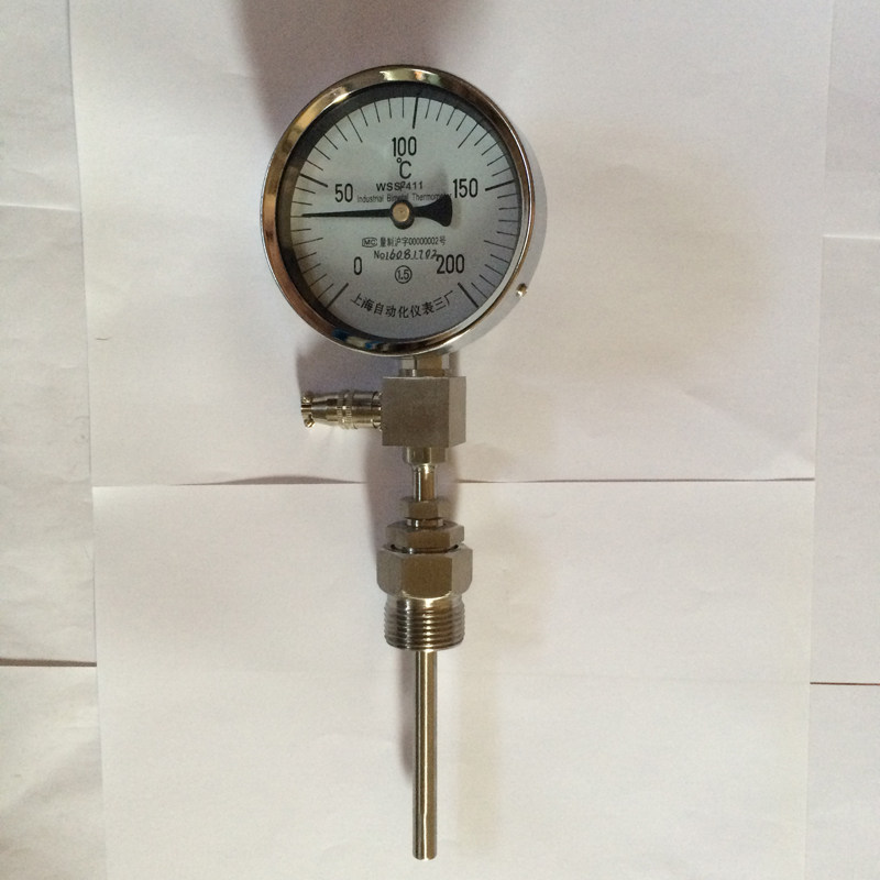 上仪三厂K航空插头双金属温度计