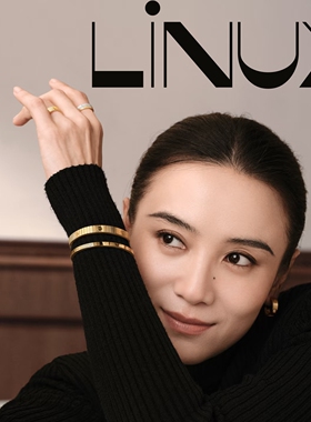 V金厚镀18K金 LOVE Unlimited Linux条纹表带手链男中性风手环女