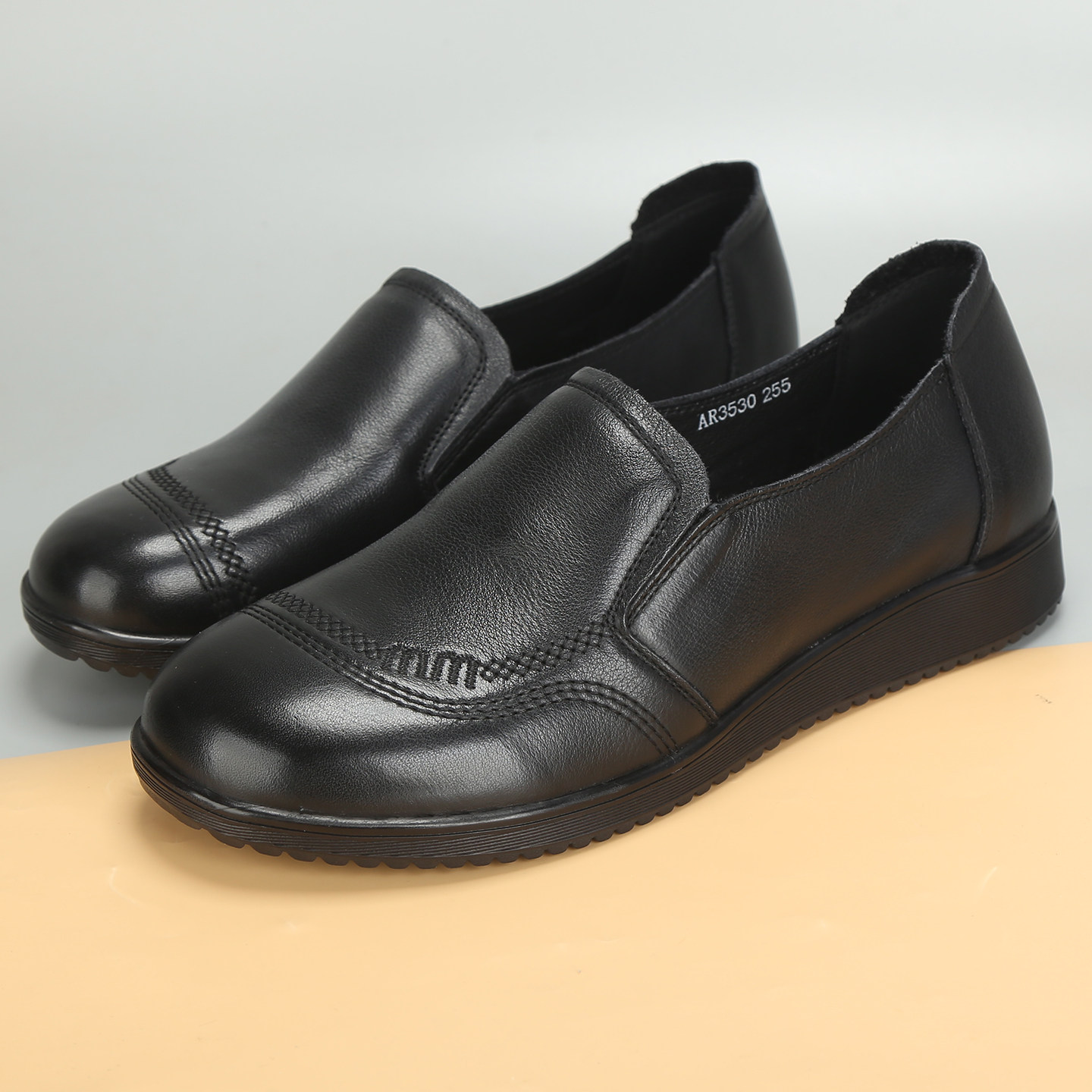 春季新款大码女鞋41到43软底软面小皮鞋舒适百搭妈妈鞋特大号单鞋,女鞋,乐福鞋（豆豆鞋）,淘宝优惠券,粉丝福利购,淘宝优惠卷