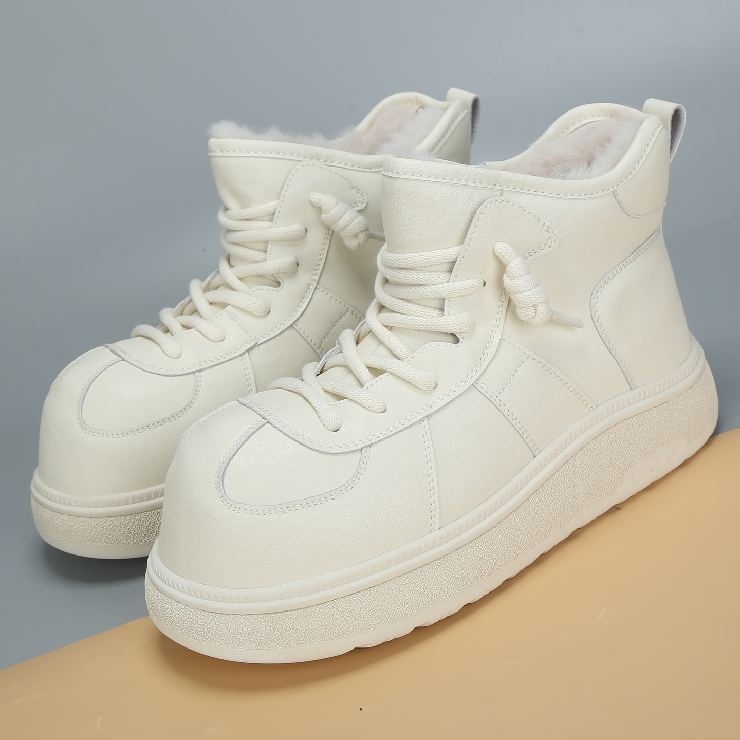 爱足雅大码女鞋胖脚宽肥大头棉靴