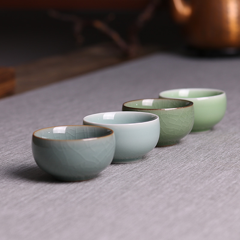 青瓷高端品茗杯盏主人杯