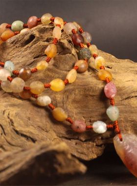 天然阿拉善新疆玛瑙原石项链