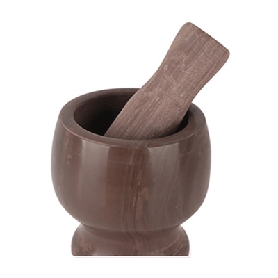 木鱼石新款捣药捣蒜蒜家用蒜泥器天然石捣石臼压蒜器手动研磨器