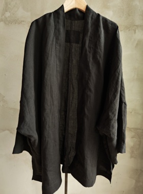 沉香布衣草堂自制 中长衣 汉麻宽松开衫 2025早秋新C25u08153