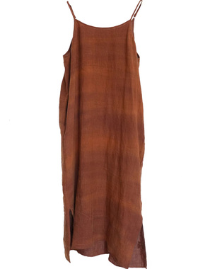 沉香布衣草堂长款亚麻做旧吊带2025夏可调节W22805几见J25u04075