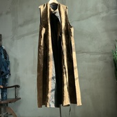 自制 超宽松新中式 沉香布衣草堂 蚕丝香云纱长马甲单层无袖