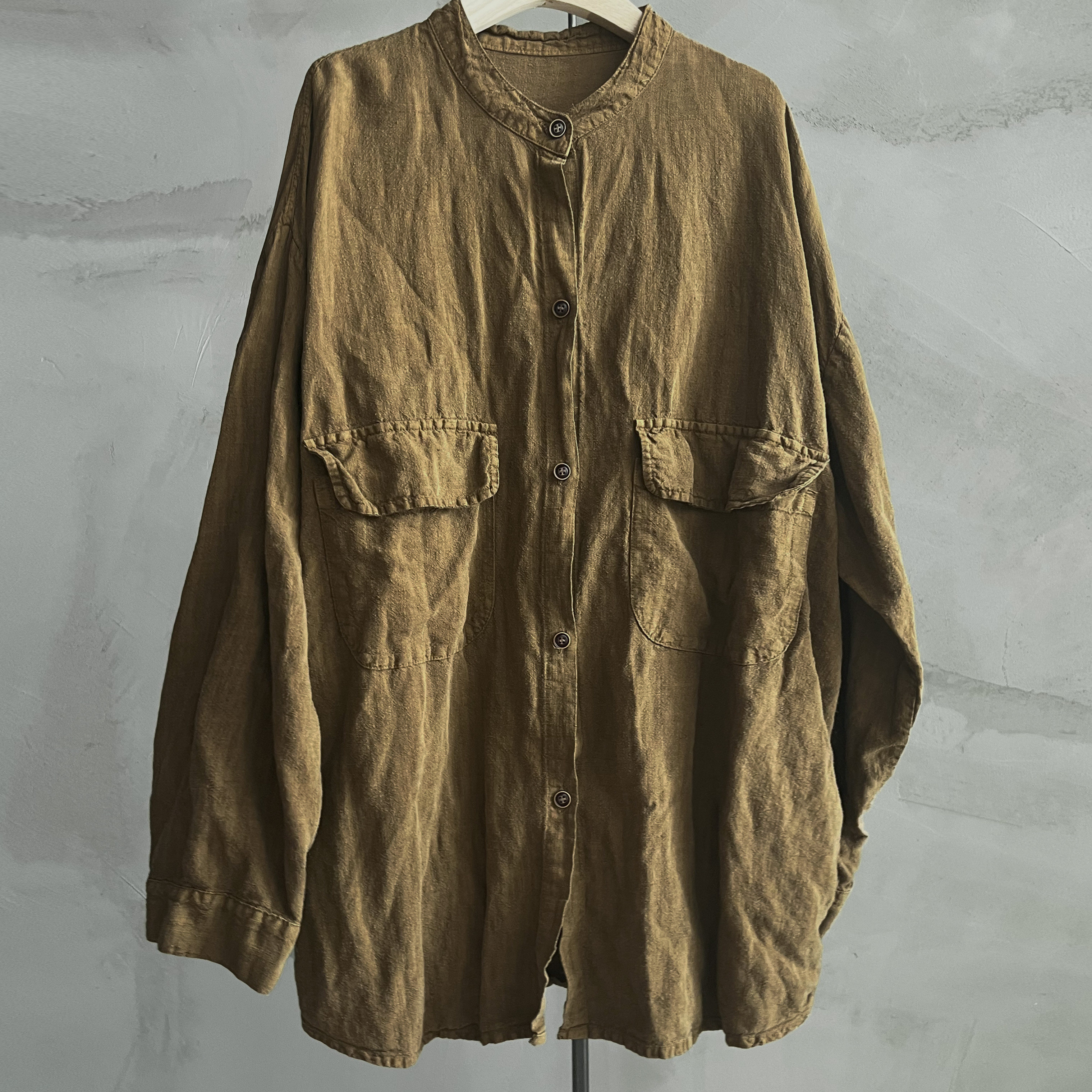 沉香布衣草堂亚麻衬衫短衣彩色春款原创四色休闲百搭SY26S006