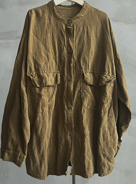 沉香布衣草堂亚麻衬衫短衣彩色春款原创四色休闲百搭SY26S006