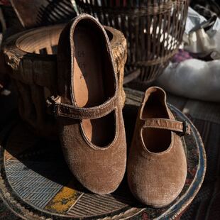 沉香布衣草堂柿染帆布鞋复古一根带春款休闲板鞋古古麦