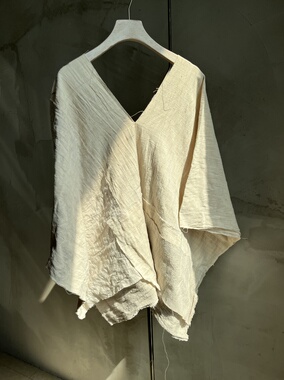 沉香布衣草堂套头老布上衣短衣古古麦外套复古手工斑驳G25u07133