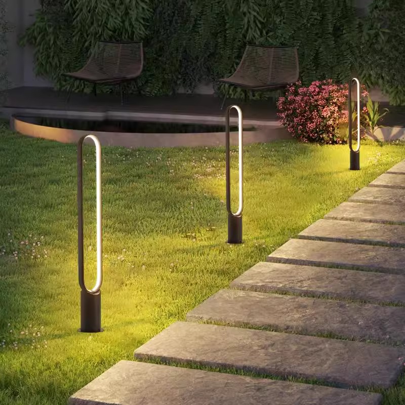 现代简约户外庭院灯长条草坪灯防水室外简约景观灯花园灯插地灯具