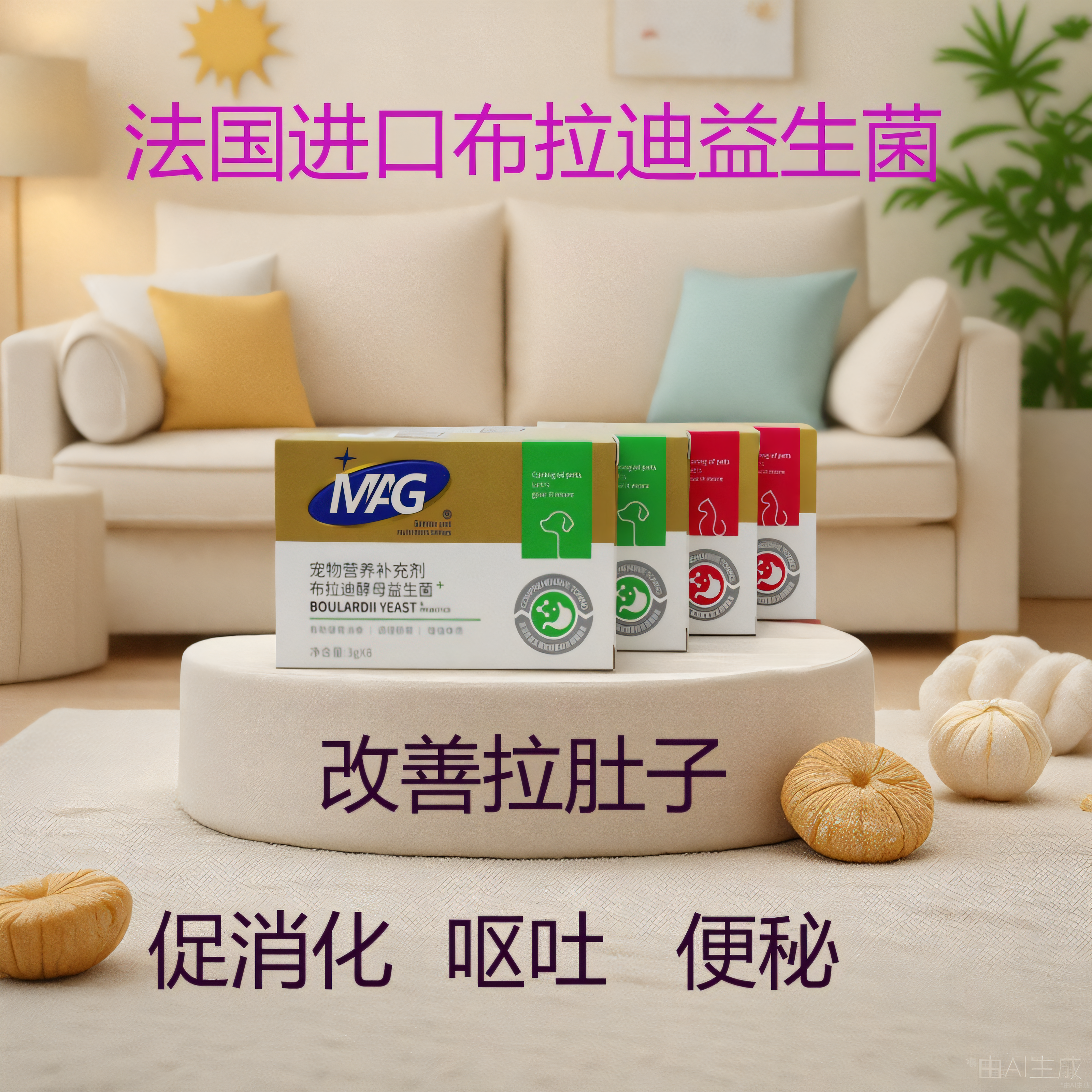 mag布拉迪益生菌酵母粉宠物猫狗