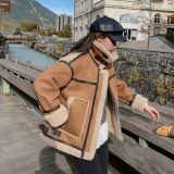 2025冬装新数据流量火焰复合皮毛一体外套女182-8523P195K288，女装皮草，帛香坊